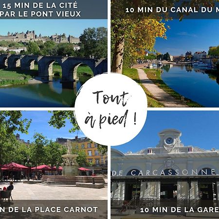 Le Marty - Wifi - Central - Climatison - Parking Gratuit Carcassonne Exterior photo